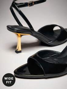 SHUZIA Women Wide Fit Sandals - Black - View 7