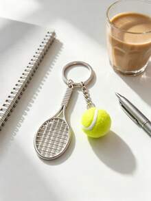 10/20/30/40/50-Pcs Mini Metal Racket Keychain Charms, Badminton & Tennis Racket Miniatures, Club Souvenir Gifts, Simulation Racket Toys - Multicolor - View 2