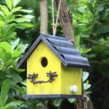 Kotak Sarang Burung Beo Kayu dengan Atap Lembaran Besi, Rumah Burung Hangat untuk Inkubasi, Cocok untuk Penggunaan di Dalam & Luar Ruangan - Beraneka warna - View 5