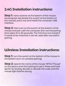 Teckwe Screen Display Bluetooth Wireless Mouse For Girls And Students, Portable For Office And Home Computer Use - View 6