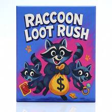 Raccoon Loot Rush 趣味浣熊尋寶收集卡牌遊戲，多人親子互動策略桌遊，便攜式節日生日禮物，適合家人朋友 - 彩色 - 查看 2