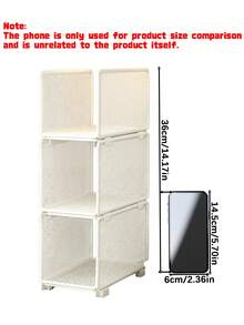 1/2/3 Pieces Multifunctional Stackable Kitchen Cabinet Organizer, Layered Storage Rack For Inside Cupboard, Perfect For Roll Paper, Plastic Wrap And Kitchen Office Storage - multicolor - View 3