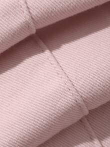 Livesso Tall Set Kemeja Longgar dan Celana Panjang Wanita Gaya Liburan Warna Pink untuk Musim Gugur - Berwarna merah muda - View 7