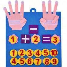1 buah 2 buah Papan Hitung Matematika Angka Jari - Alat Pendidikan Pembelajaran Awal untuk Mengajarkan Perkembangan Intelektual, Perlengkapan Kembali ke Sekolah - biru - View 8