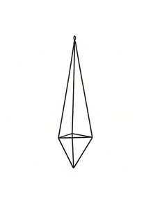 1PC Lightweight Durable Rustproof Iron Triangular Geometric Cube Hanging Planter With Rope For Indoor Outdoor Home Garden Office Balcony Study Living Room Valentine Wedding Holiday Party Decor Modern Farmhouse Style Wall Hanging Gift - Multicolor - View 11