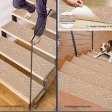 1/7/15pcs Non-Slip Stair Tread Mat With Self-Adhesive Backing Indoor Step Mat, Non Slip Stair Treads Carpet, Stairs Carpet - multicolor - View 28