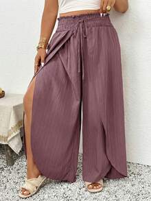 SHEIN Frenchy Plus Size Pants - Dusty Purple - View 6