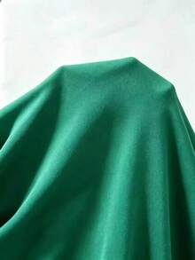 INAWLY Women's Solid Color Fitted Cropped Asymmetric Shoulder Short Sleeve T-Shirt - Green - View 3