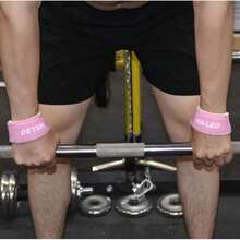 1 Pasang Tali Bantu Olahraga, Tali Silikon Anti Selip Tahan Lama untuk Latihan Kekuatan, Pull-Up, dan Dumbbell di Gym - Hitam - View 2