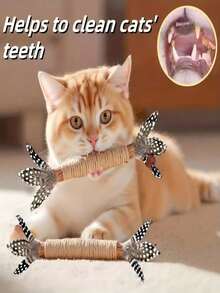 1PC Catnip Teething Stick Toy, Durable Chew Cleaner For Boredom Relief, Chase Play, Health Exercise, Mint Scent, Pet Gift, Interactive Bonding - Multicolor - View 4