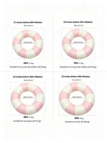 MINKOJA 1Pc Children's Thickened Swimming Ring, Anti-Rollover, Suitable For Both Boys And Girls, Lifebuoy For Beginners, Inflatable Water Toy Float Ring - متعدد الألوان - مشاهدة 2