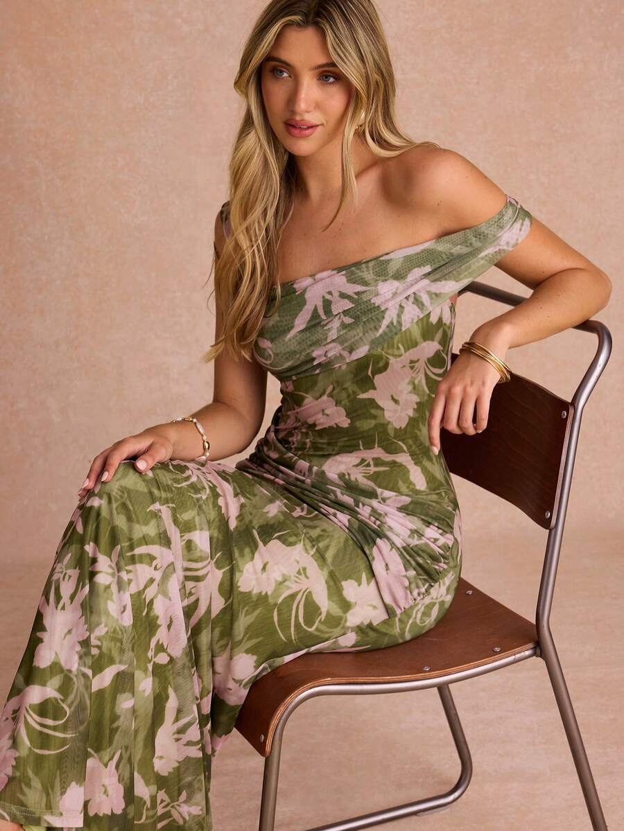 Enchnt Elegant Women's Waist-Cinched Slimming Long Dress