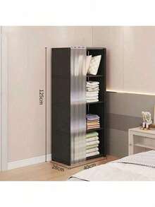 1pc Simple Multi-Layer Assembled Non-Woven Fabric Storage Organizer, Combination Dust-Proof Cabinet, Simple Rental Home Dust-Proof Wardrobe, Minimalist Assembled Storage Cabinet, Hanging Wardrobe, Multi-Layer Storage Rack For Rental Home - View 8