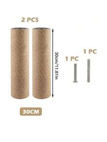 2 postes de reemplazo de árbol para gatos de cuerda de sisal, materiales DIY de cuerda de sisal amarilla para postes rascadores de gatos - Amarillo - Ver 11