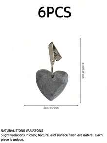 Haus Hana 6pcs Heart Shaped Marble Tablecloth Weights With Metal Clips, Cute Solid Color Clip-On Table Cover Pendants, Practical Tablecloth Holders For Dining Table, Picnic, Patio, Wedding, Party, Garden Decor & Gift - View 10
