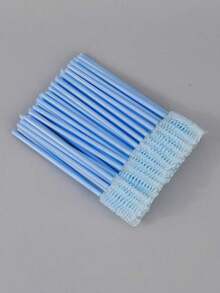 200pcs Disposable Eyelash Brush, Eyelash Comb, Makeup Brush, Makeup Applicator, Eyebrow Comb, Eyelash Applicator, Eyelash Brush, Eyebrow Applicator, For Eyelash And Eyebrow Makeup, Color: Blue - Multicolor - View 9