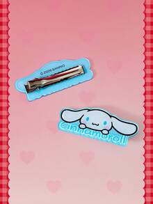 HELLO KITTY AND FRIENDS | SHEIN 4Pcs Cute Blue Wings Cartoon Anime Decorative Hairpin Use Daily Cos - Multicolor - View 7