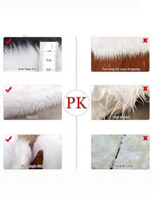 One-Piece White Christmas Tree Skirt Plush Christmas Tree Skirt Christmas Tree Apron Plush Tree Skirt Christmas Tree Venue Decoration Tree - White - View 2