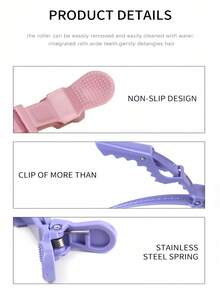 5-Pcs Multi-Color Plastic Alligator Hair Clips, Non-Slip Salon Sectioning Clips For Dye, Perm, And Styling, Durable Lightweight Design For Hairdressers And Home Use, Ideal For Travel, School Season, Holiday, And Daily Beauty Routine. - Multicolor - View 4