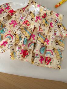 Emery Rose Kids Emery Rose Kids 女童小女孩 2件組 T恤套裝，可愛卡通休閒穿搭，適合返校季 - 彩色 - 查看 10