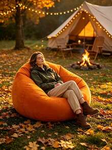 Solid Color Soft Inflatable Bean Bag Sofa, Foldable Portable Comfortable Leisure Lounge Chair, Suitable For Adults And Families, Indoor Outdoor Camping Summer Use - Multiple Styles - View 9