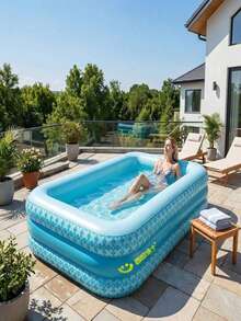 3-Layer Durable Inflatable Pool - Portable Summer Backyard, Garden, Camping Pool, Multiple Sizes, Suitable For Parties, Music Festivals, And Outdoor Entertainment, New Year-Halloween-Christmas Holiday Gifts - Antarctic Glacier Inflatable Swimming Pool - View 6