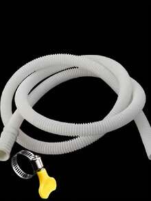 1pc Multi-Purpose Hose Kit, Air Conditioner Drain Pipe, Washing Machine Inlet Hose, Garden Watering Hose With Clamps, Durable Flexible PVC Tubing, Ideal For Home, Garden, Laundry, And HVAC Use - White - View 4