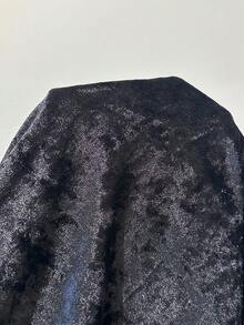 GalTyme 大尺碼女款極簡優雅純色魚尾裙 正式晚宴穿著 秋季黑色天鵝絨 - 黑色 - 查看 6