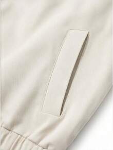 Manfinity CityGents Men's Casual Solid Color Jacket, Versatile Young Street Style, Comfortable And Easy To Wear, Fashionable Button Jacket - Apricot - View 3