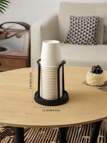 1PC Adjustable Plastic Paper Cup Dispenser, Random Color Multifunctional Cup Holder Organizer, Fits 3-7oz Disposable Cups, Space Saving Storage Rack For Kitchen Bathroom Coffee Station Office Desk - Multicolor - View 5