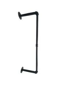 1pc Industrial Pipe Wall-Mounted Clothing Rack, Heavy Duty Black Hanging Closet Rod, Suitable For Bedroom, Entryway, Laundry Drying, Retail Clothing Display - Black - View 7