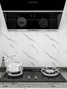 1 Roll White Marble Pattern Kitchen Oil-Proof Peel And Stick Removable Waterproof Countertop Paper, …Suitable For Cabinets, Furniture, Kitchen, - A - View 8