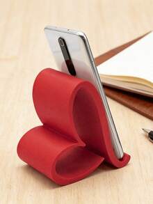 Heart-Shaped Phone Stand | 3D Printed Universal Tablet Holder, Home, Office, Party Decor Desktop Storage Rack, Suitable For Birthday, Holiday, Wedding/Birthday, Bride-To-Be Gift, Bridesmaid Gift, Bachelorette Party, Creative Gift For Friends, - Multicolor - View 8
