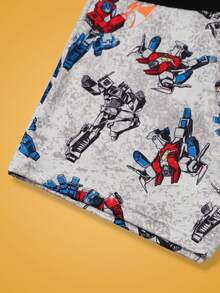 Notgurli Transformers X SHEIN 1pc Men's Diamond Print Square Boxer Briefs - Multicolor - View 4