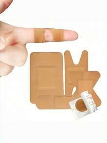 1Set First Aid Bandages Assorted Sizes – Waterproof Wound Plasters With Fingertip Strips For Home Care, Travel, Outdoor Emergency Kit - View 7
