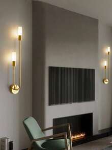 Modern Indoor Wall Lamp, G9 Base, Gold & Black Finish, Minimalist Candle-Style Lighting, Decorative Sconce For Bedroom, Staircase & Balcony (Bulb Not Included) - Multicolor - View 2