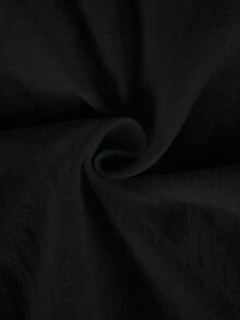 GlowEve CURVE 大尺碼女款純棉休閒短褲，蕾絲飾邊，附口袋 - 黑色 - 查看 8
