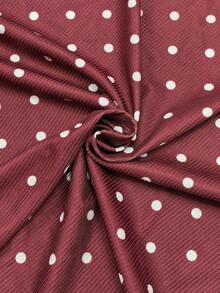 Sweetra Plus Size Women's Square Neck Sweetheart Neck Drawstring Cap Sleeve Ruffle Flutter Sleeve Small Ditsy Floral Casual Cute Elegant Vacation A-Line T-Shirt, Spring/Summer - Burgundy - View 3