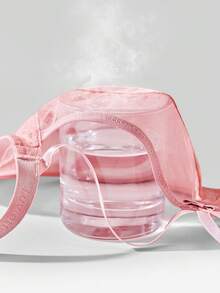 LUVLETTE Plus Dream Curve Air Unlined Full Coverage Side Support Airy Pink Sheer Mesh Basic Breezy Comfort Minimizer Bra - Pink - View 8