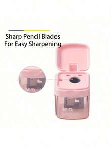 Single Hole Pencil Sharpener, Premium Student Pencil Sharpener, Sharpens Pencils To A Fine Point, Durable And Easy To Clean, Covered Design Prevents Mess, Compact And Portable, Suitable For Office And Home Desk, Minimalist And Fashionable Sharpener - Style 1 - View 6