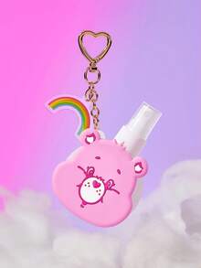 SHEIN X Care Bears 60ml/2oz 心形熊可補充噴霧瓶附吊飾鑰匙圈，便攜式酒精、香水與液體儲存瓶，適合旅行與日常攜帶 - 粉色 - 查看 2