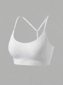 Sweetra Women's Solid Color Casual Versatile Daily Travel Sports T-Shirt - White - View 6