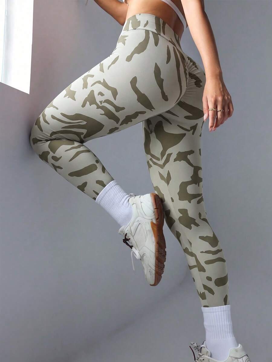 SHEIN Dewbera 女款大尺碼瑜伽運動緊身褲 - 彩色 - 查看 1