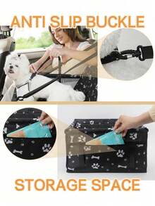 1Pc Foldable Pet Carrier Bag, Portable Outdoor Pet Bed With Breathable Waterproof Fabric, Suitable For Small And Medium Cats & Dogs, Multifunctional Pet Car Seat And Car Seat Cover - Multicolor - View 4