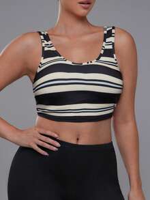 Voyena Women's Plus Size Colorblock Casual Daily Sports Bra - Multicolor - View 7