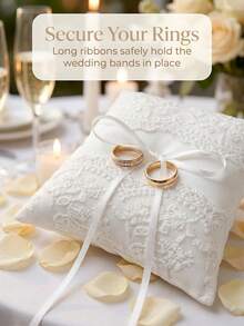 Wedding Flower Basket Ring Pillow,Large Ring Pillow- Wedding Lace Flower Basket Lace Pearl Ivory Ring …Bearer Cushion For Wedding Part - View 3
