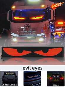 Luz de pantalla suave de píxeles LED programable, luz decorativa de coche con ojo de diablo, control por APP con texto DIY, patrón y animación, luz nocturna de pared y escritorio para hogar, bar, sala de juegos y soporte para conciertos - luz policromática - Ver 1