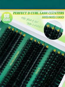 Fluffy 300Clusters Fake Eyelashes 60D/80D/100D Mix Length 10-16mm, 0.07mm Curly Volume Lashes Dramatic Daily Cosplay Makeup - D - View 6