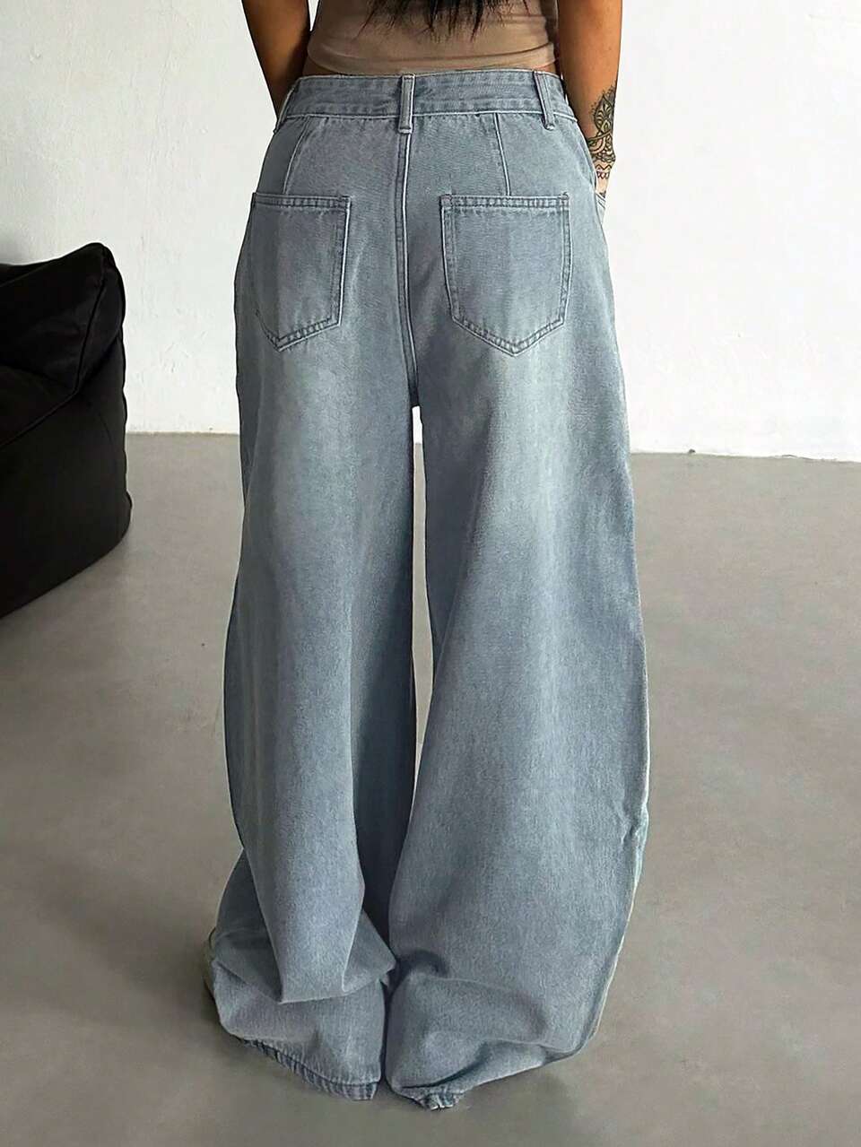 Women's Loose Straight Leg Street Casual Denim Jeans Fall