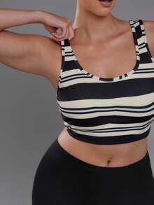 Voyena Women's Plus Size Colorblock Casual Daily Sports Bra - Multicolor - View 2